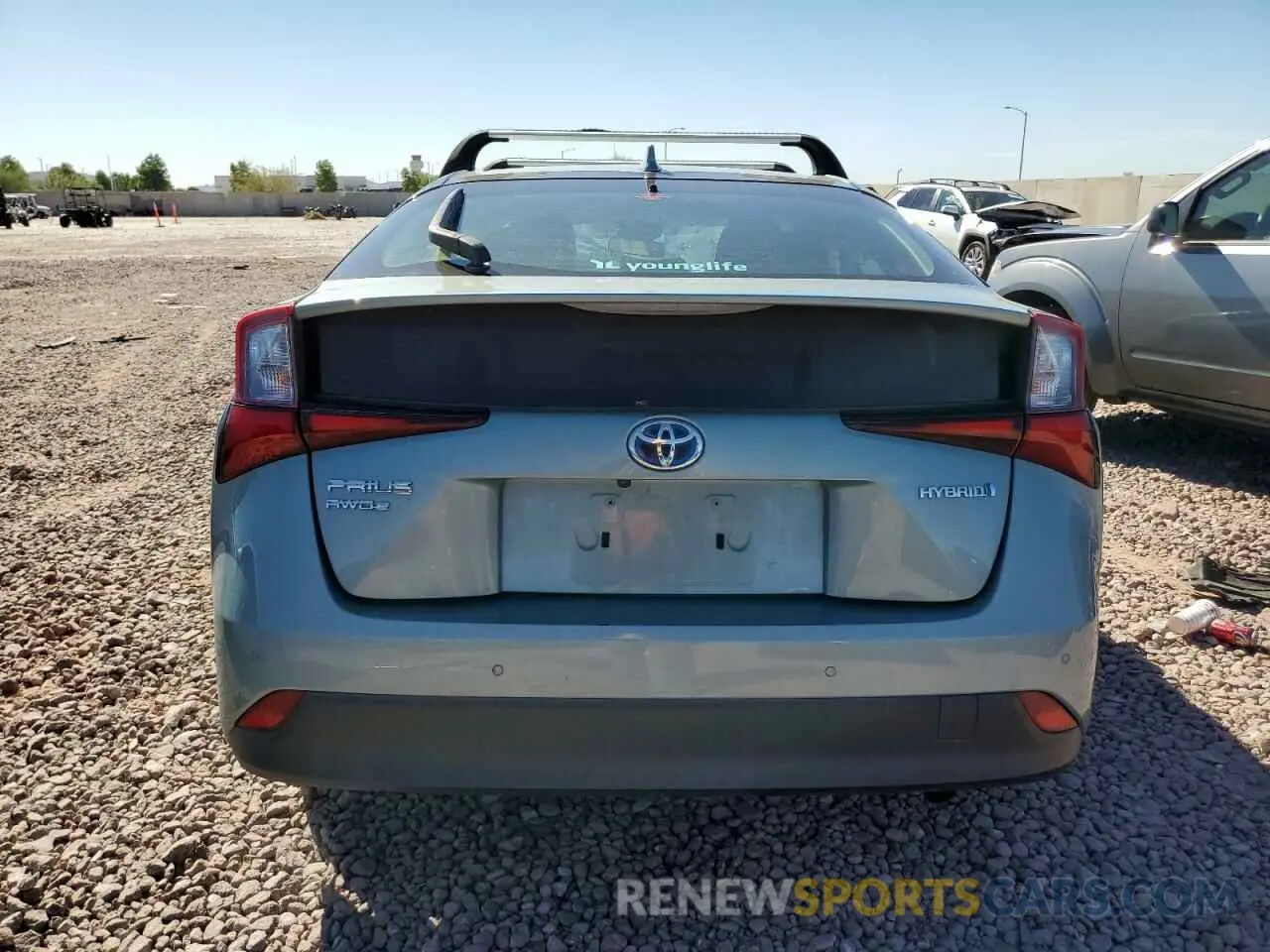 6 fotografías del automóvil dañado JTDL9RFU0K3011518 TOYOTA PRIUS 2019