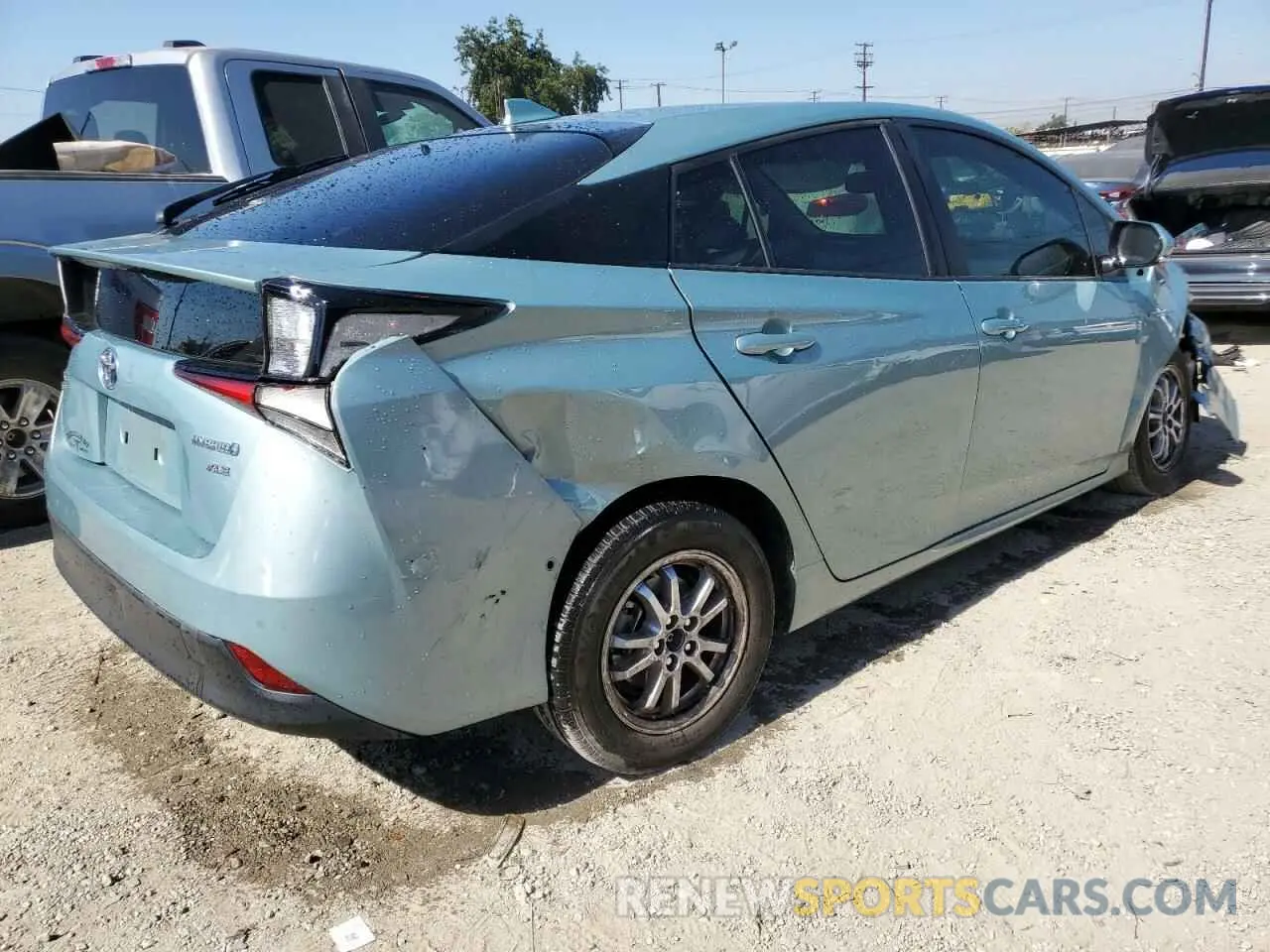 3 fotografías del automóvil dañado JTDL9RFU1K3005534 TOYOTA PRIUS 2019
