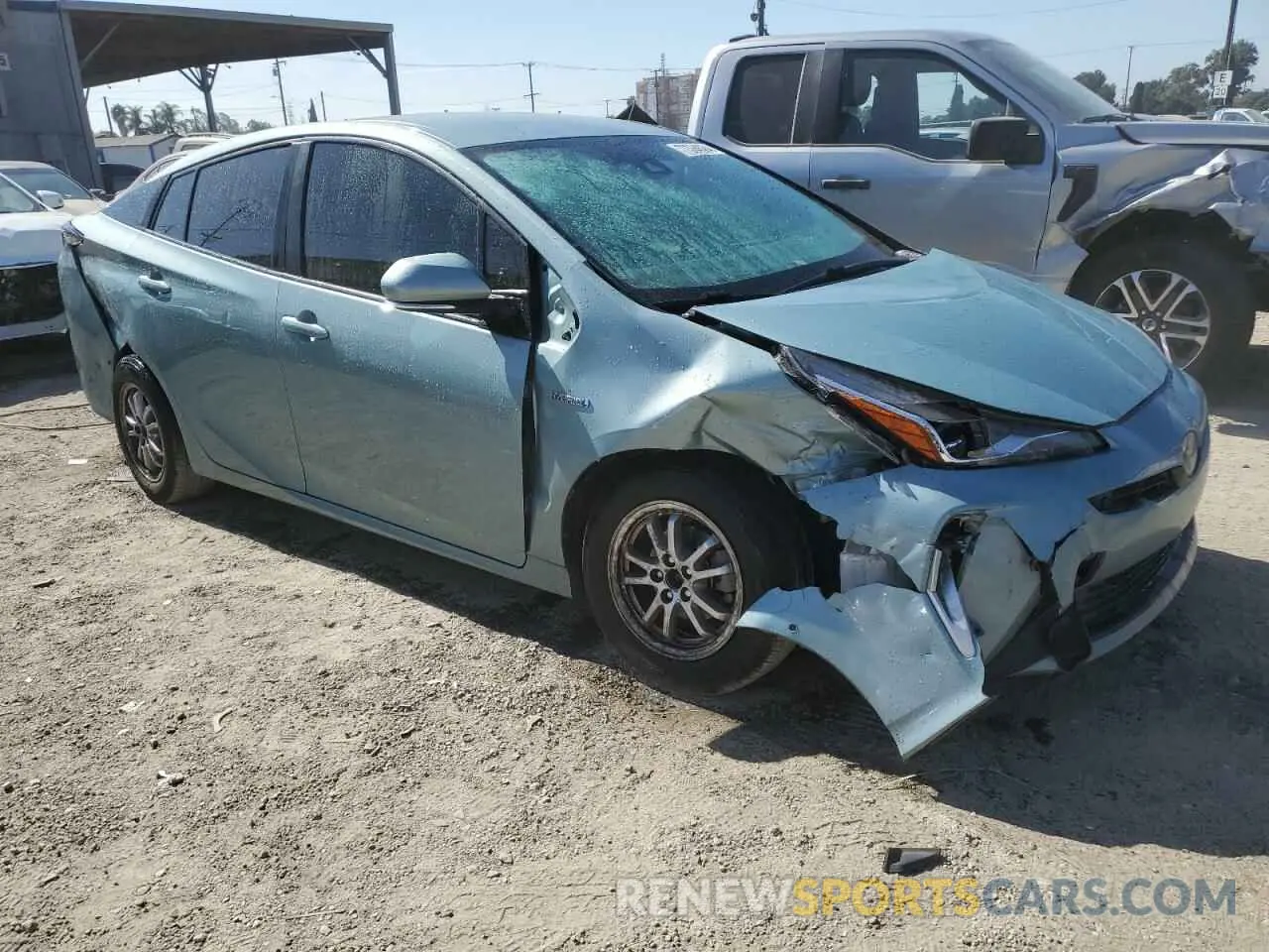 4 fotografías del automóvil dañado JTDL9RFU1K3005534 TOYOTA PRIUS 2019