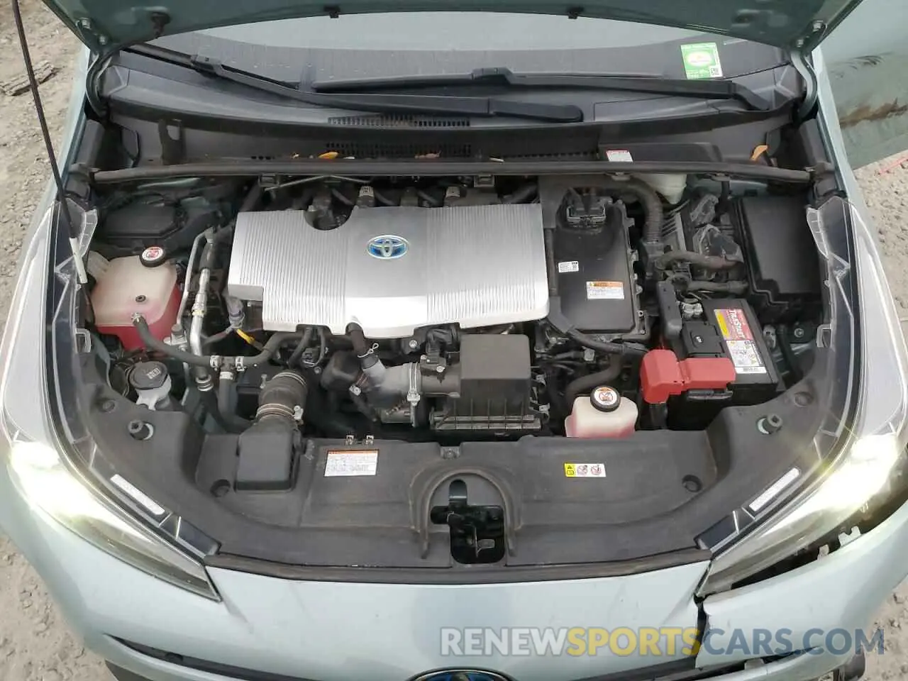 11 fotografías del automóvil dañado JTDL9RFU4K3008685 TOYOTA PRIUS 2019