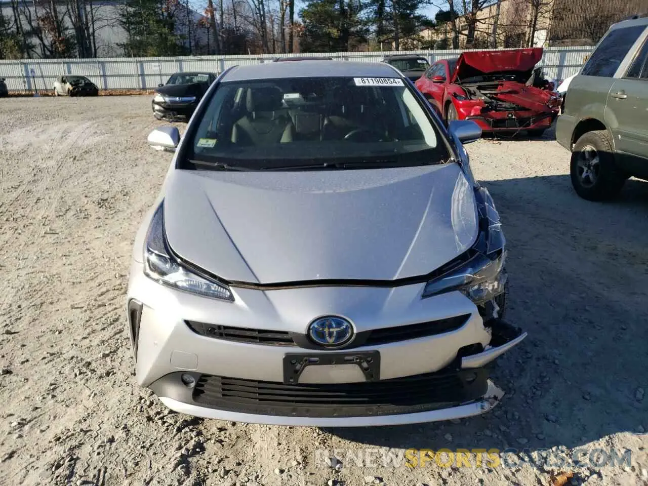 5 fotografías del automóvil dañado JTDL9RFU4K3011652 TOYOTA PRIUS 2019