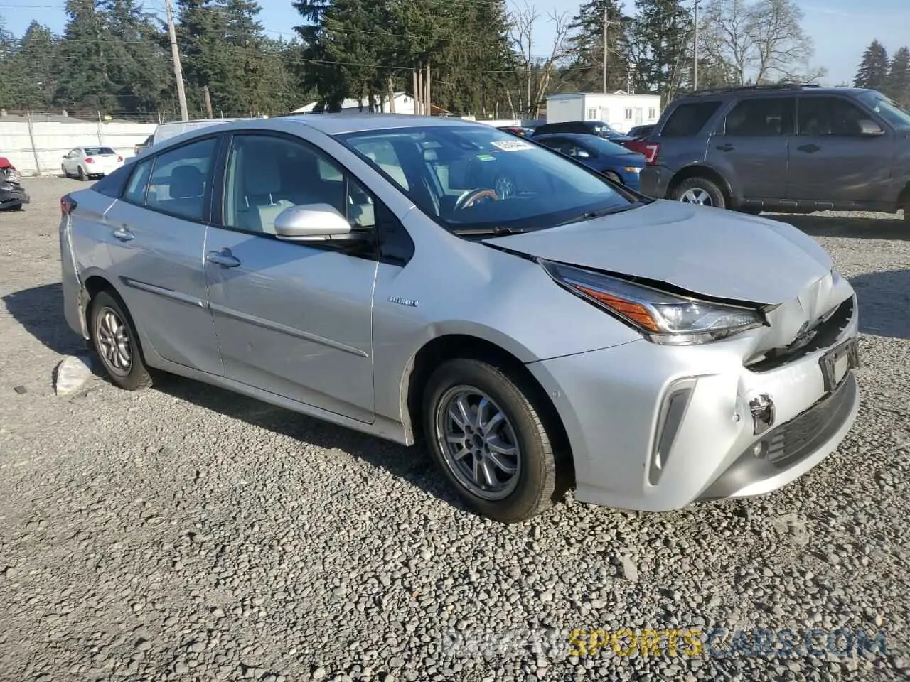 4 fotografías del automóvil dañado JTDL9RFU5K3004824 TOYOTA PRIUS 2019