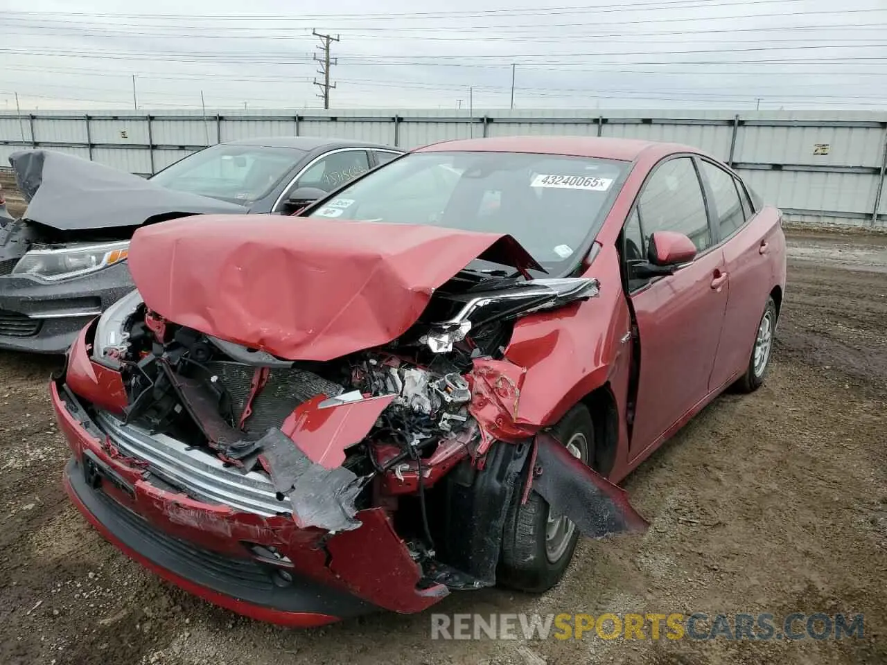 1 fotografías del automóvil dañado JTDL9RFU5K3007027 TOYOTA PRIUS 2019