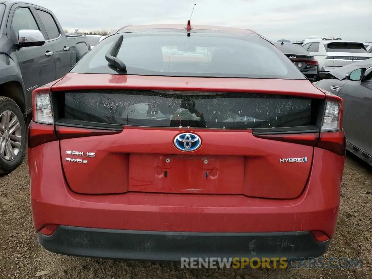 6 fotografías del automóvil dañado JTDL9RFU5K3007027 TOYOTA PRIUS 2019