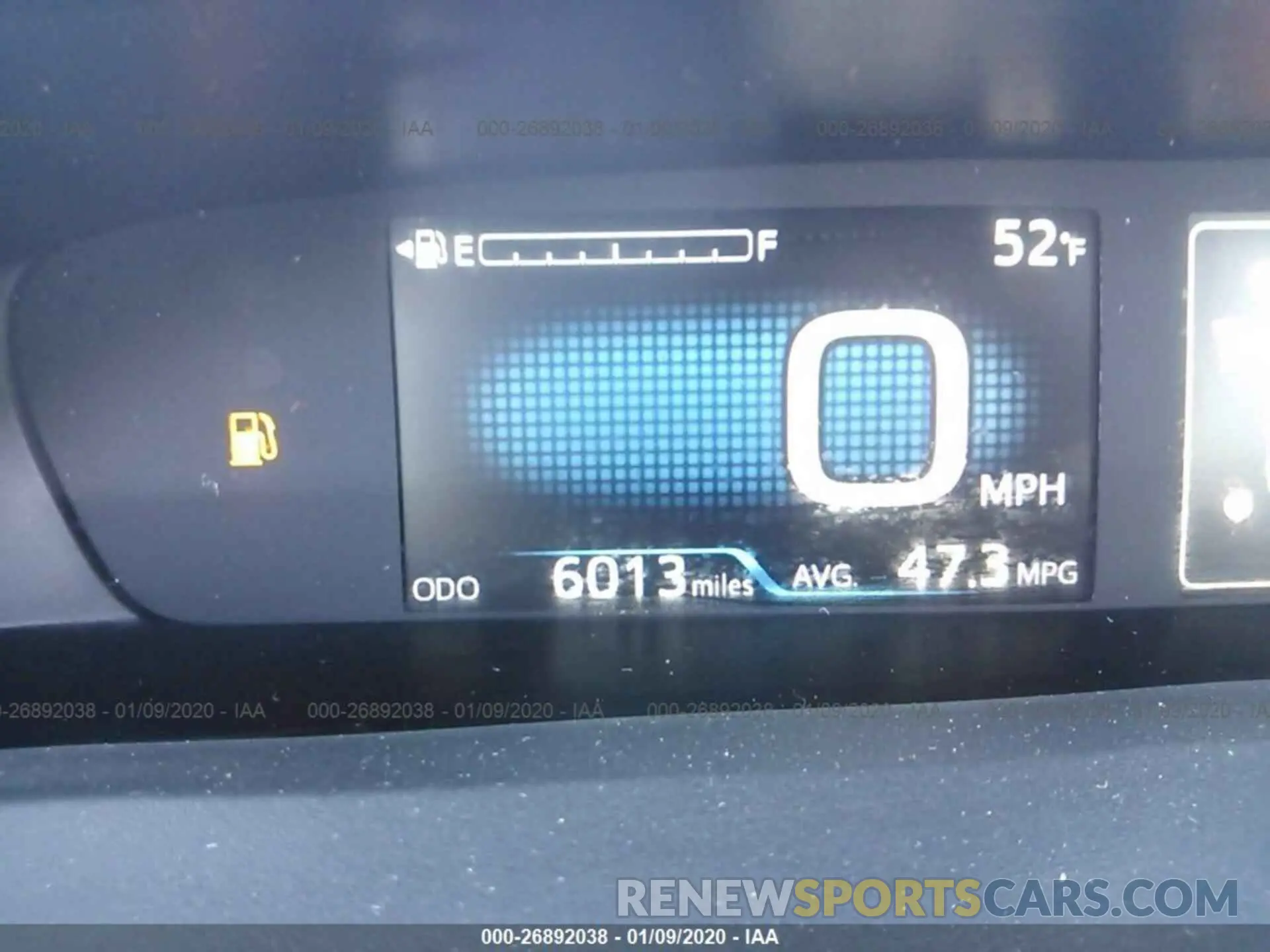 7 fotografías del automóvil dañado JTDL9RFU8K3000993 TOYOTA PRIUS 2019