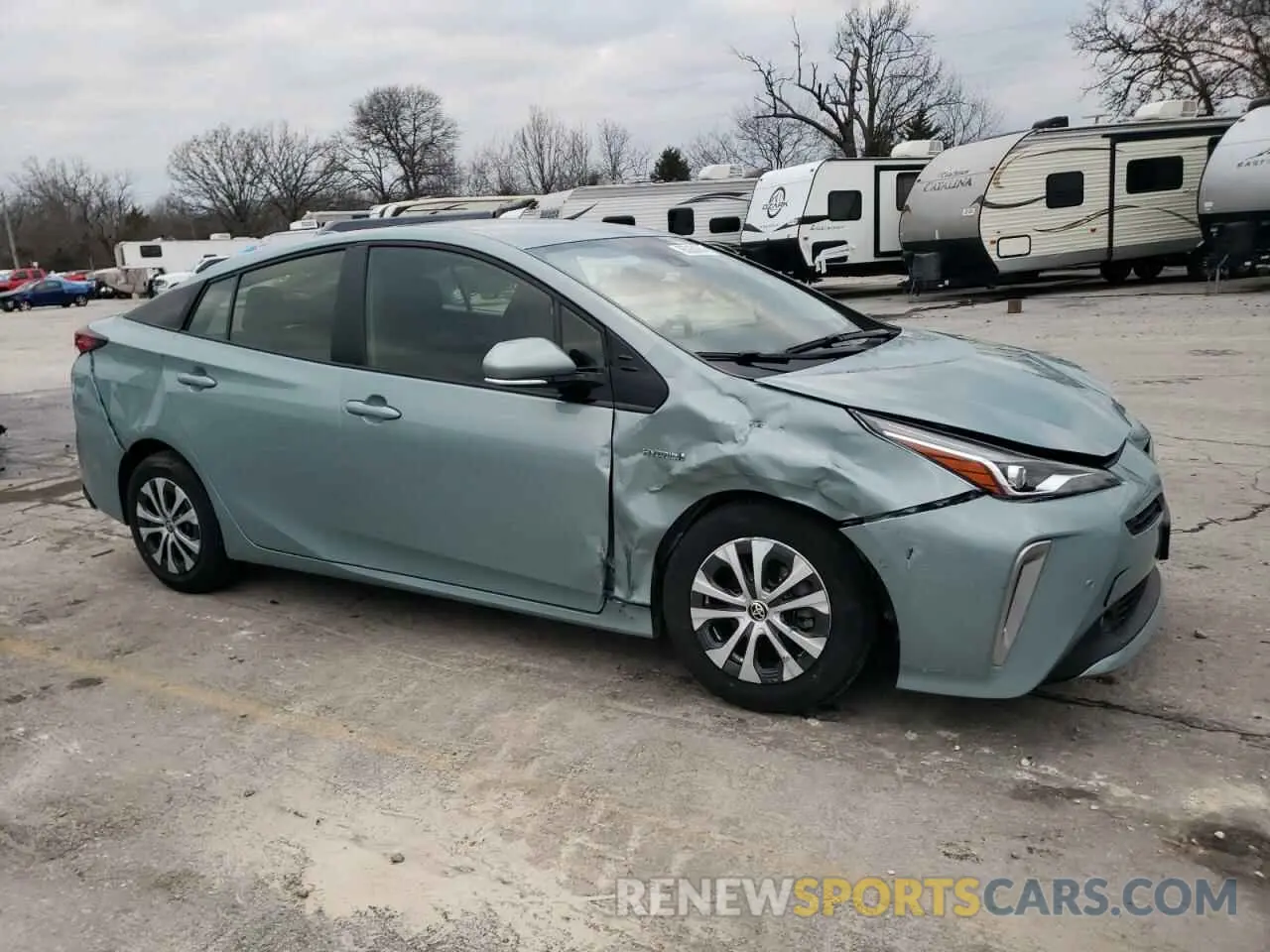4 fotografías del automóvil dañado JTDL9RFU9K3008293 TOYOTA PRIUS 2019
