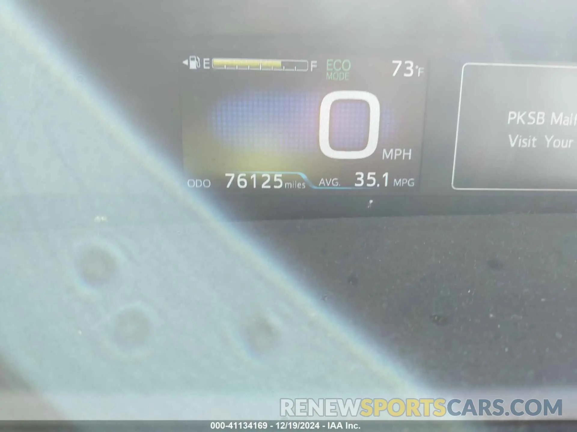15 fotografías del automóvil dañado JTDL9RFUXK3012952 TOYOTA PRIUS 2019