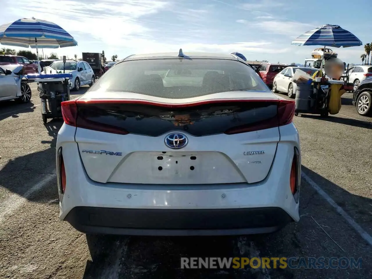 6 fotografías del automóvil dañado JTDKARFP2L3148278 TOYOTA PRIUS 2020