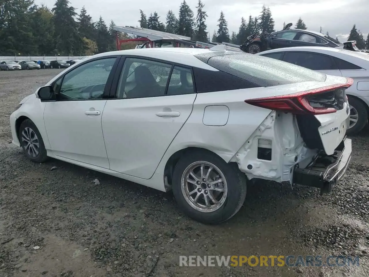 2 fotografías del automóvil dañado JTDKARFP3L3123499 TOYOTA PRIUS 2020