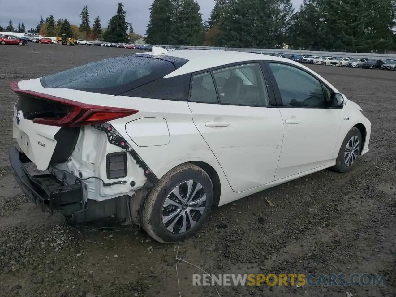 3 fotografías del automóvil dañado JTDKARFP3L3123499 TOYOTA PRIUS 2020