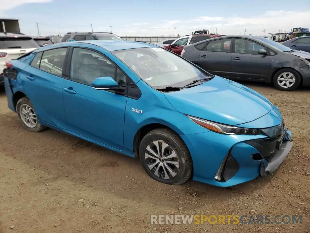 4 fotografías del automóvil dañado JTDKARFP4L3120241 TOYOTA PRIUS 2020