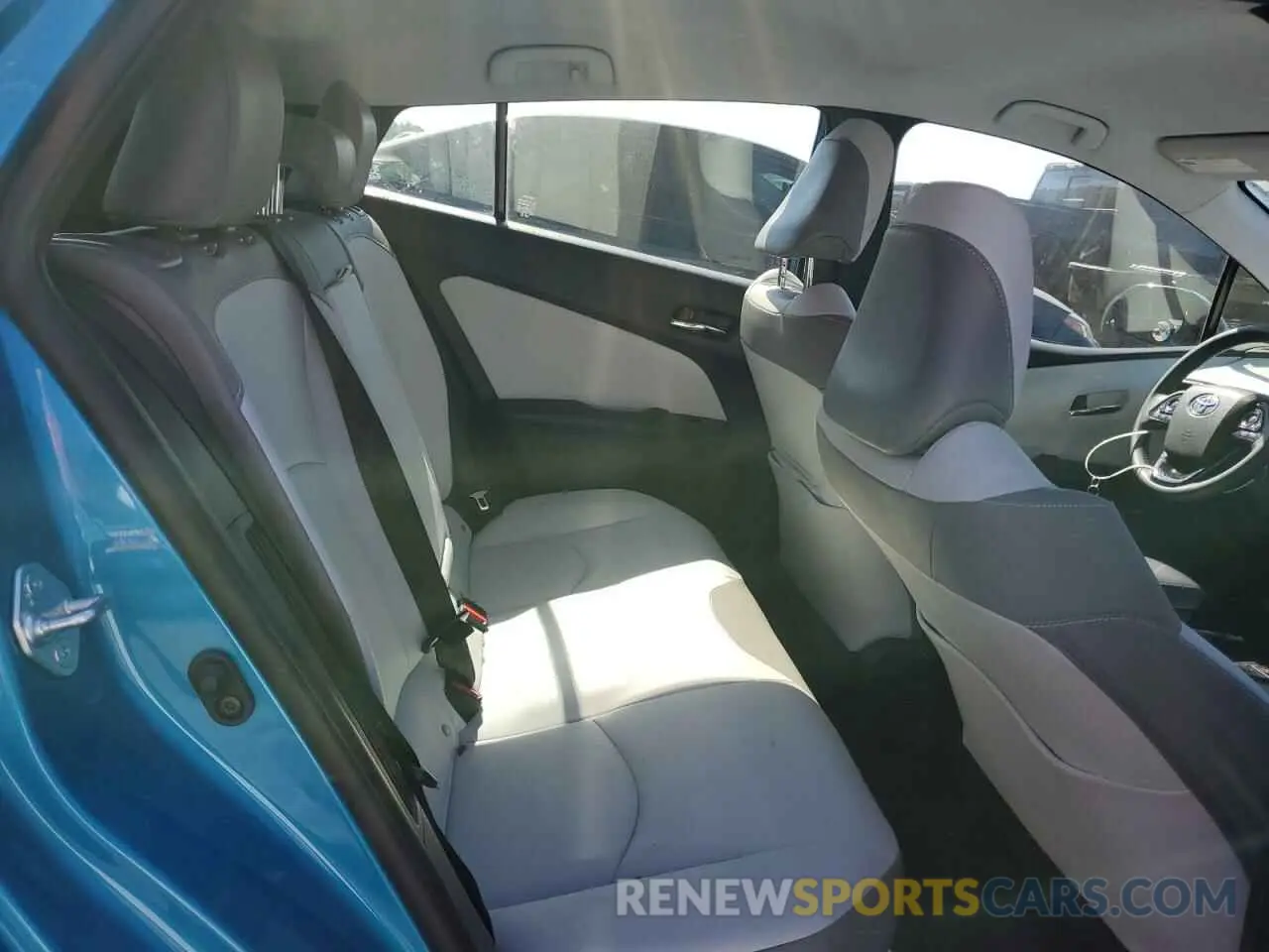 10 fotografías del automóvil dañado JTDKARFP4L3132633 TOYOTA PRIUS 2020