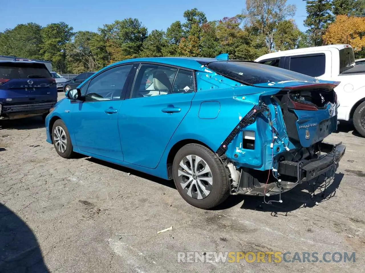 2 fotografías del automóvil dañado JTDKARFP4L3132633 TOYOTA PRIUS 2020