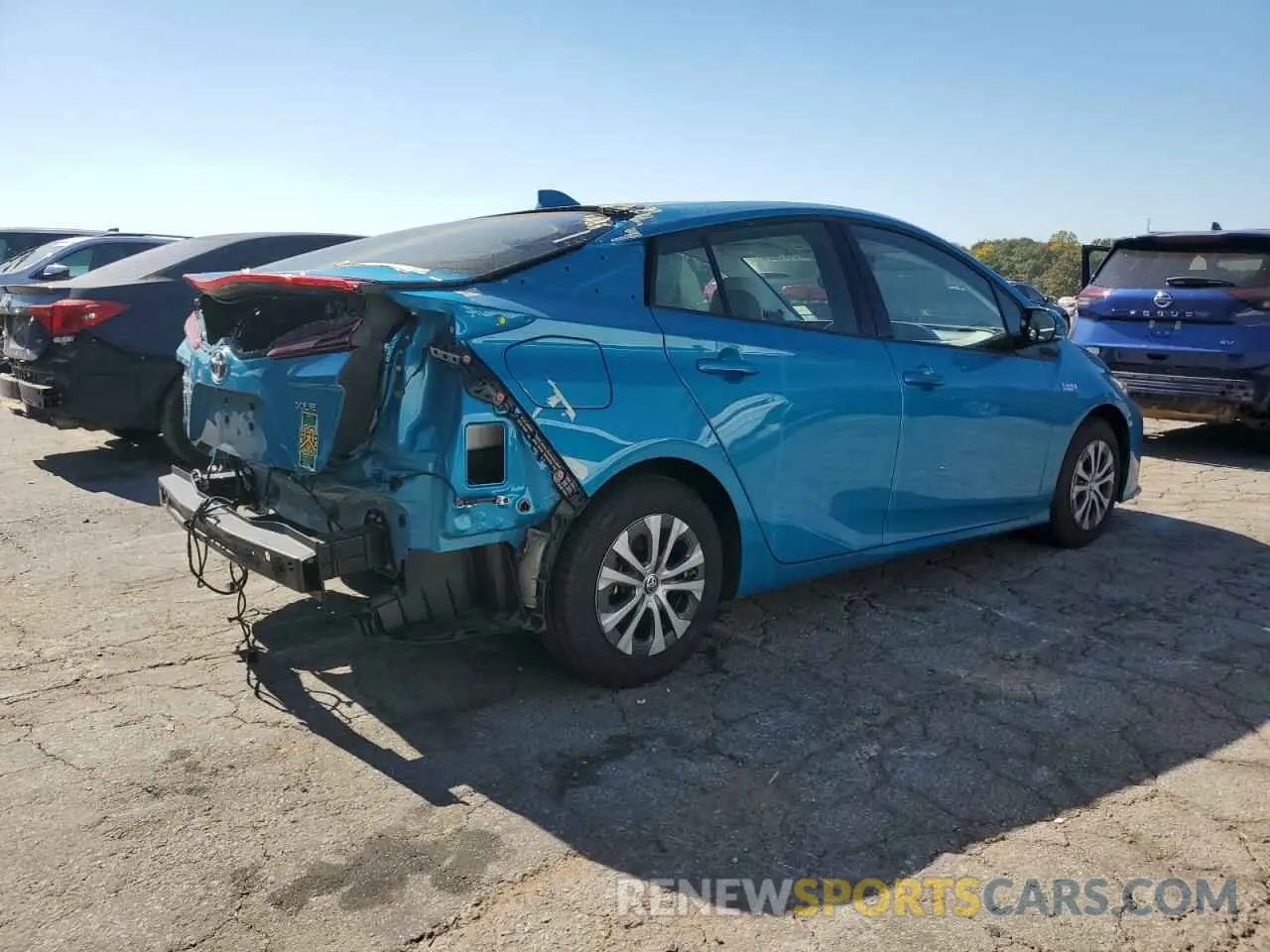 3 fotografías del automóvil dañado JTDKARFP4L3132633 TOYOTA PRIUS 2020