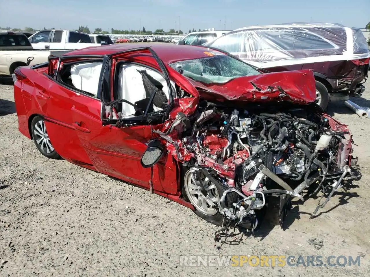 4 fotografías del automóvil dañado JTDKARFP5L3130079 TOYOTA PRIUS 2020