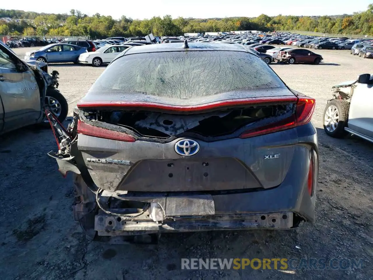 6 fotografías del automóvil dañado JTDKARFP8L3143571 TOYOTA PRIUS 2020