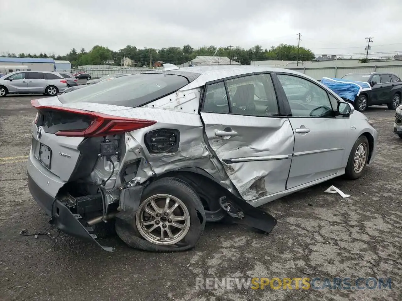 3 fotografías del automóvil dañado JTDKARFP8L3155123 TOYOTA PRIUS 2020