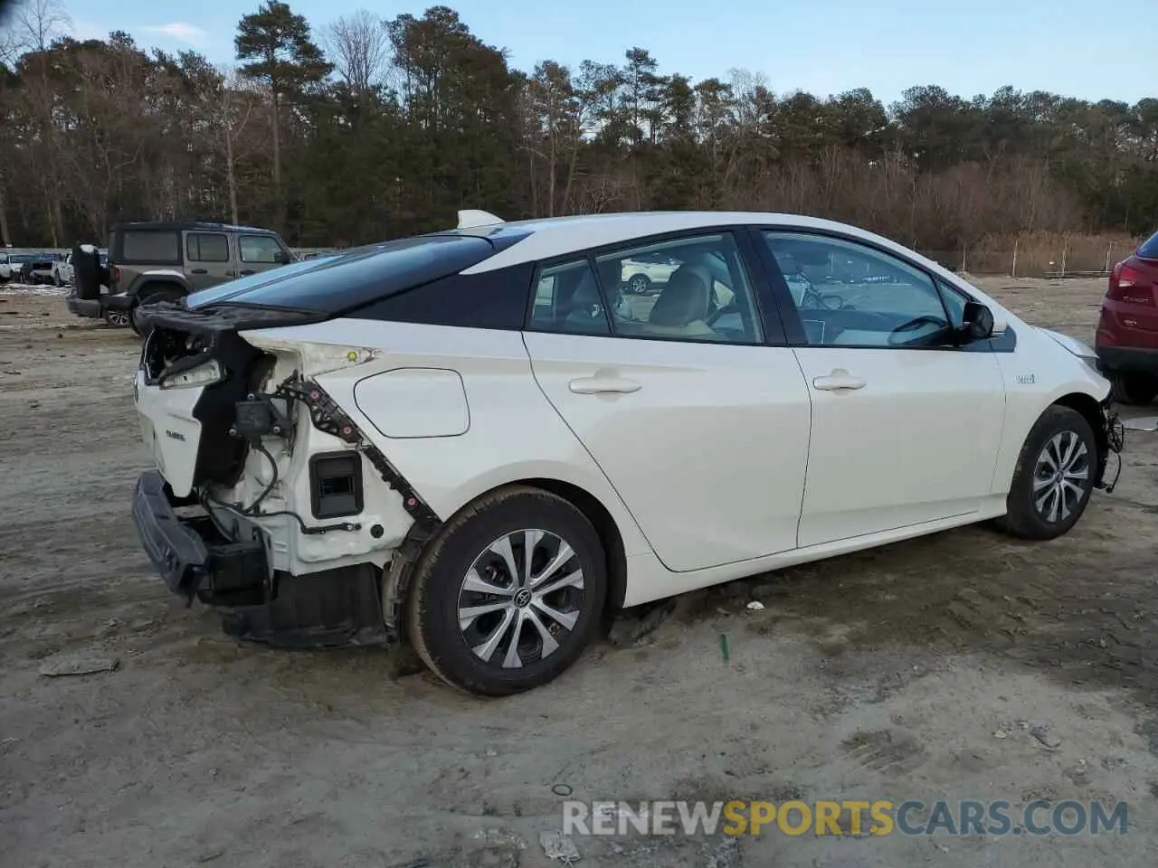 3 fotografías del automóvil dañado JTDKARFP9L3151159 TOYOTA PRIUS 2020
