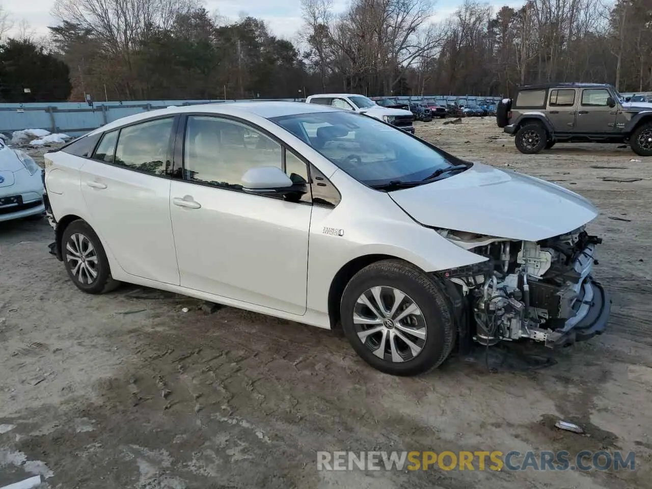 4 fotografías del automóvil dañado JTDKARFP9L3151159 TOYOTA PRIUS 2020