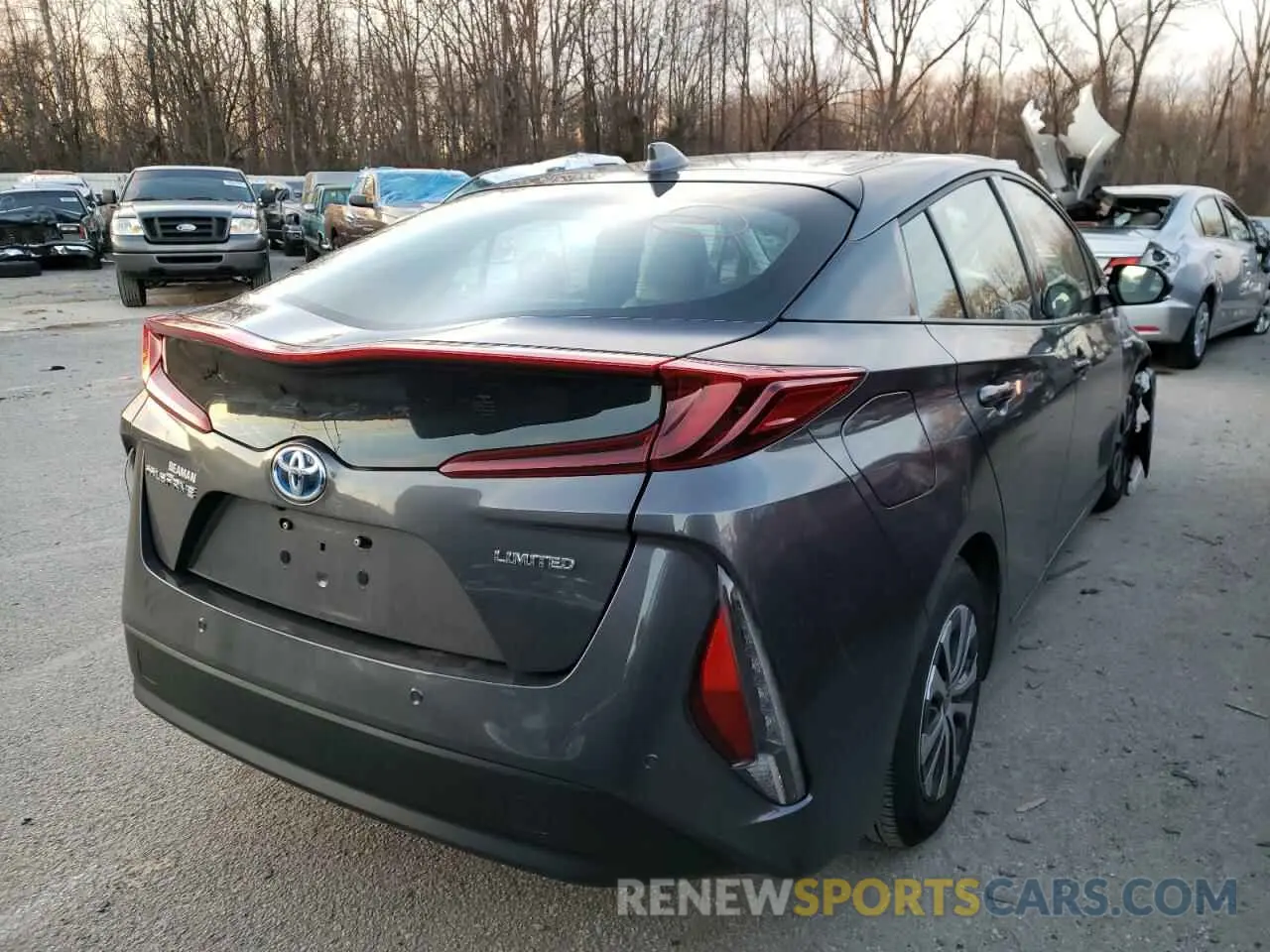 4 fotografías del automóvil dañado JTDKARFPXL3161036 TOYOTA PRIUS 2020