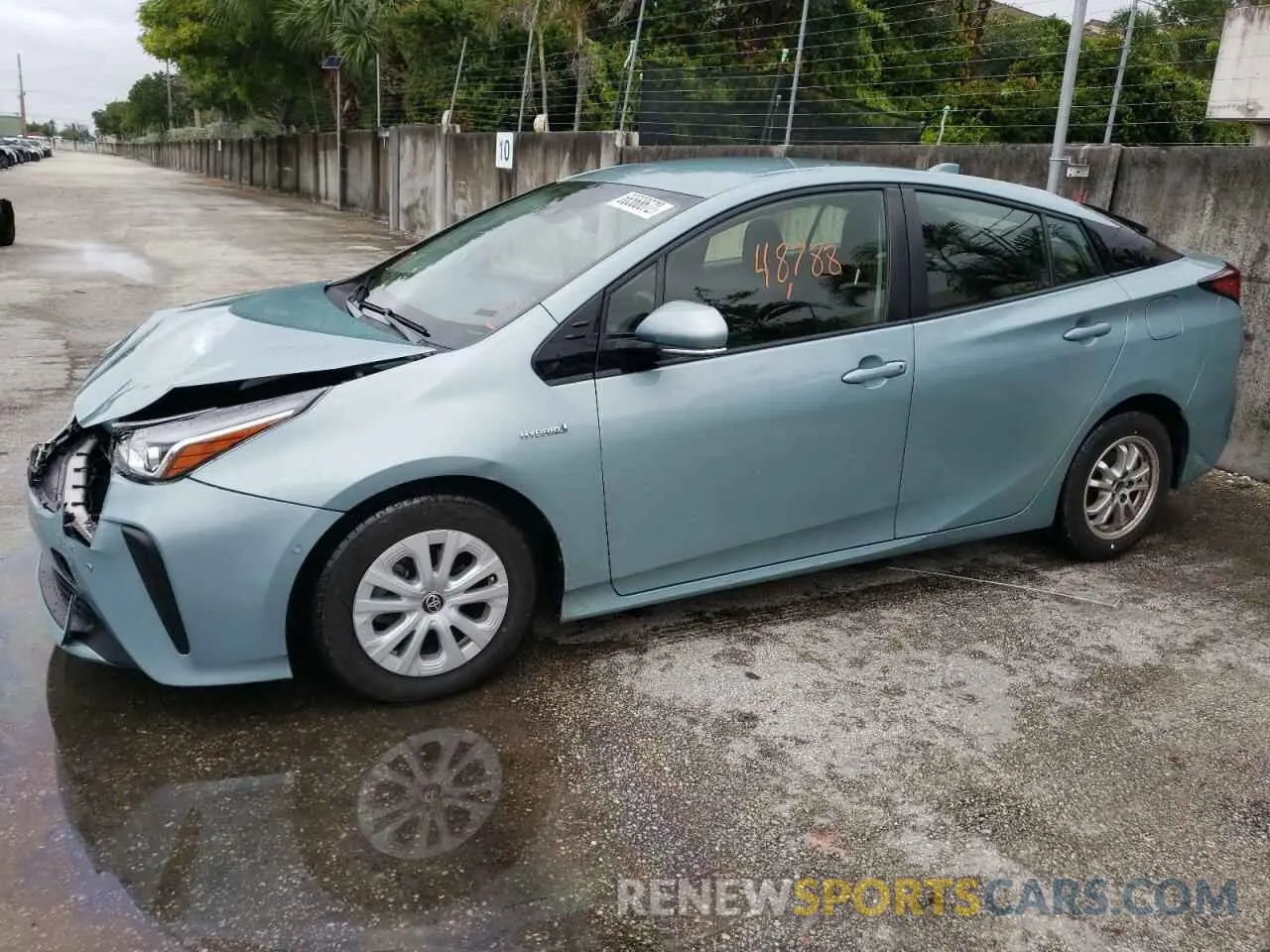 1 fotografías del automóvil dañado JTDKARFU0L3104611 TOYOTA PRIUS 2020