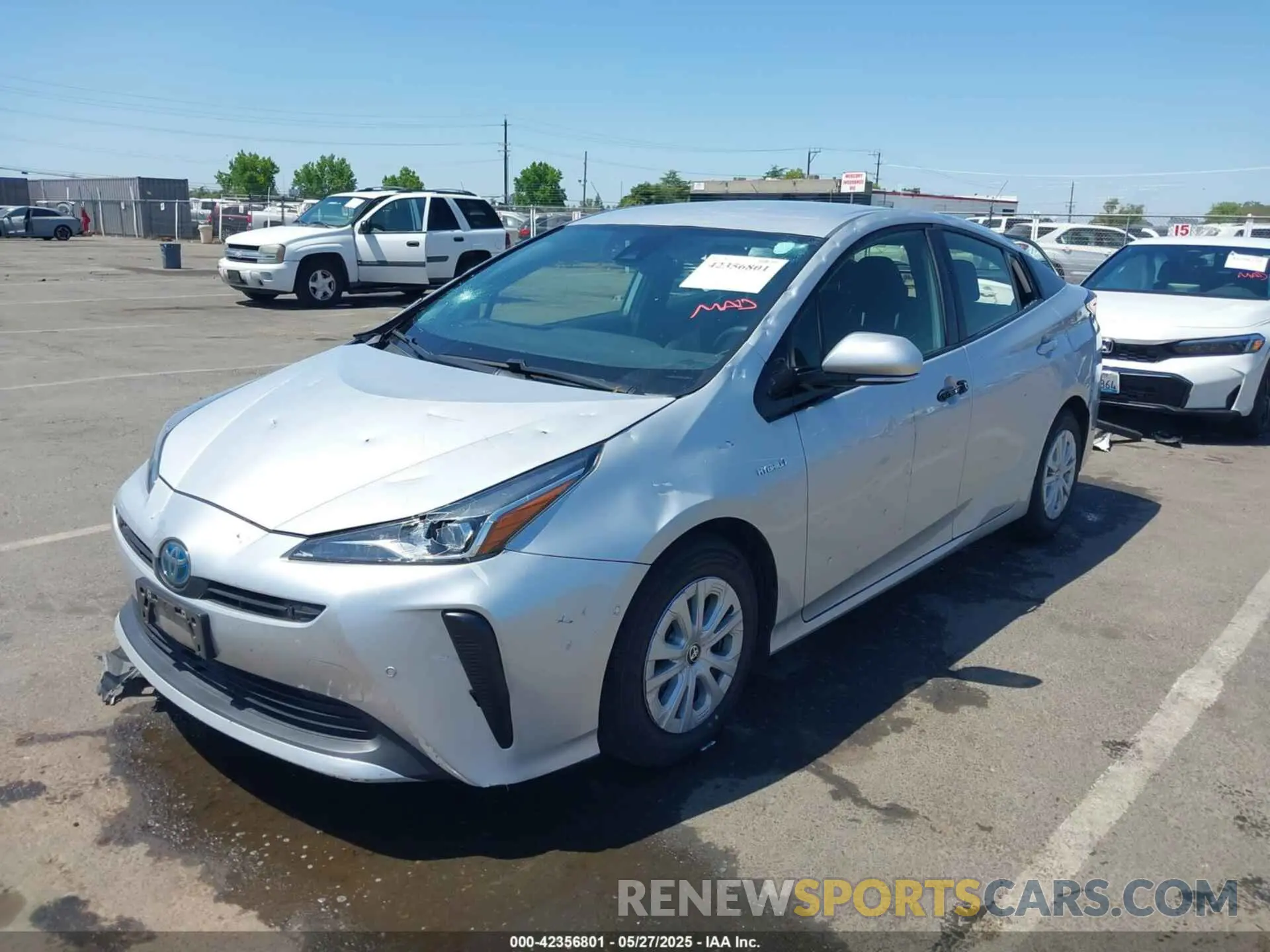 6 fotografías del automóvil dañado JTDKARFU0L3109212 TOYOTA PRIUS 2020