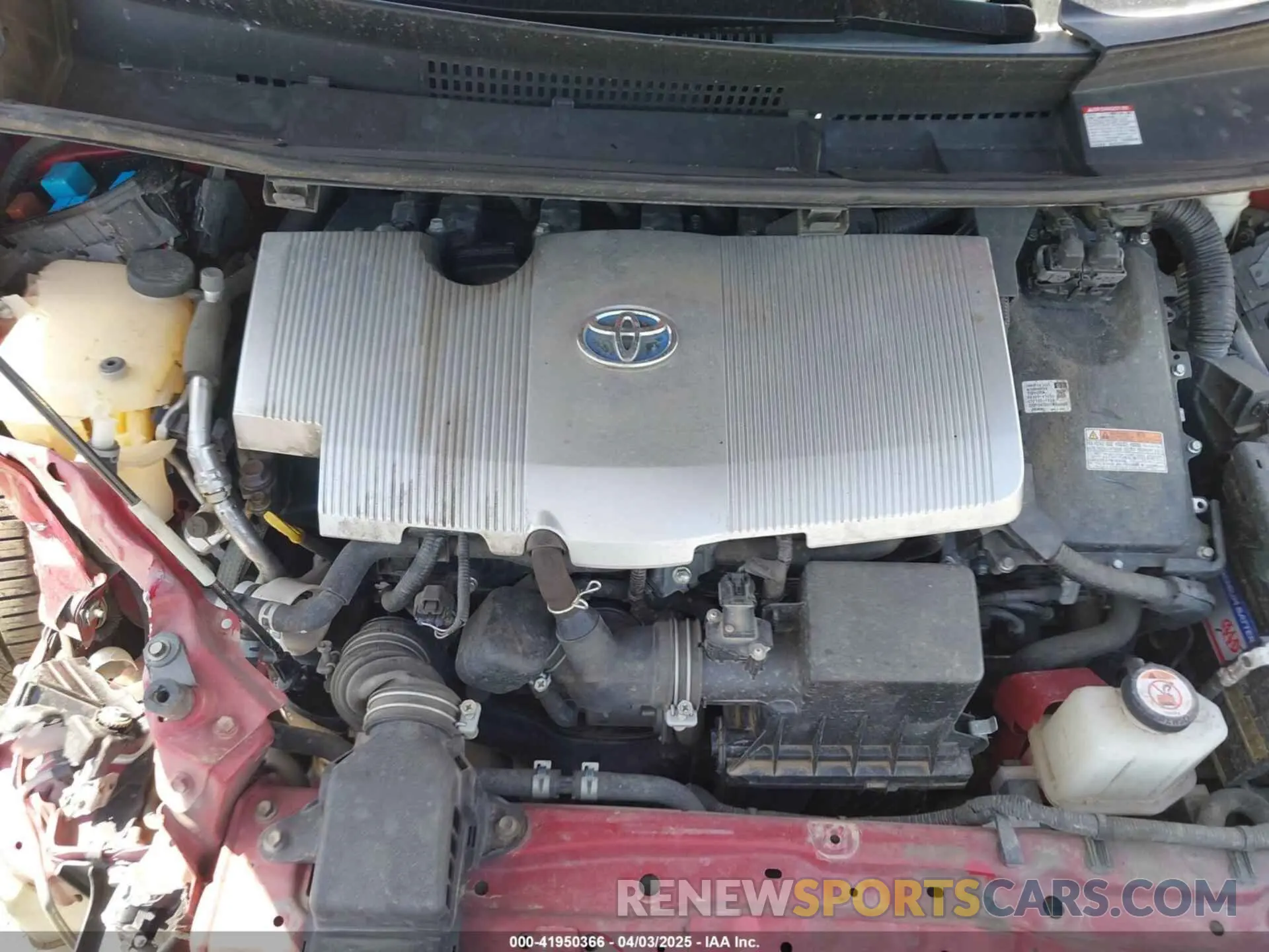 10 fotografías del automóvil dañado JTDKARFU0L3109596 TOYOTA PRIUS 2020