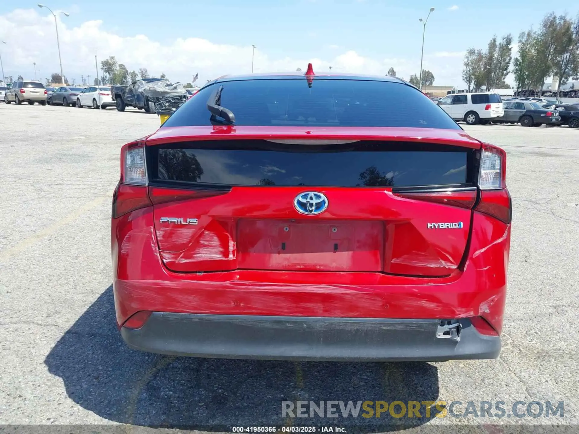 15 fotografías del automóvil dañado JTDKARFU0L3109596 TOYOTA PRIUS 2020