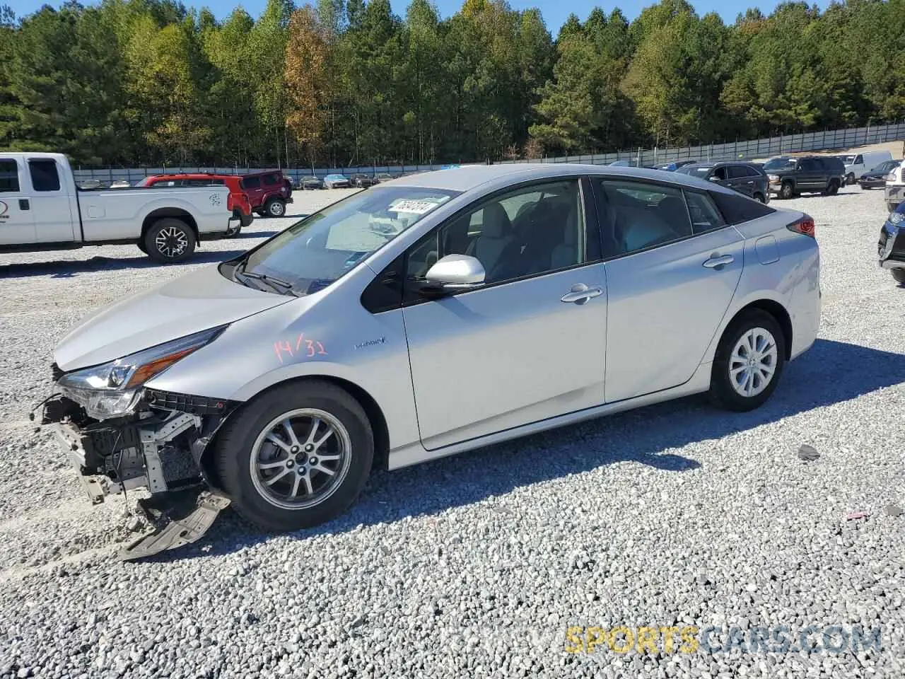 1 fotografías del automóvil dañado JTDKARFU0L3122302 TOYOTA PRIUS 2020
