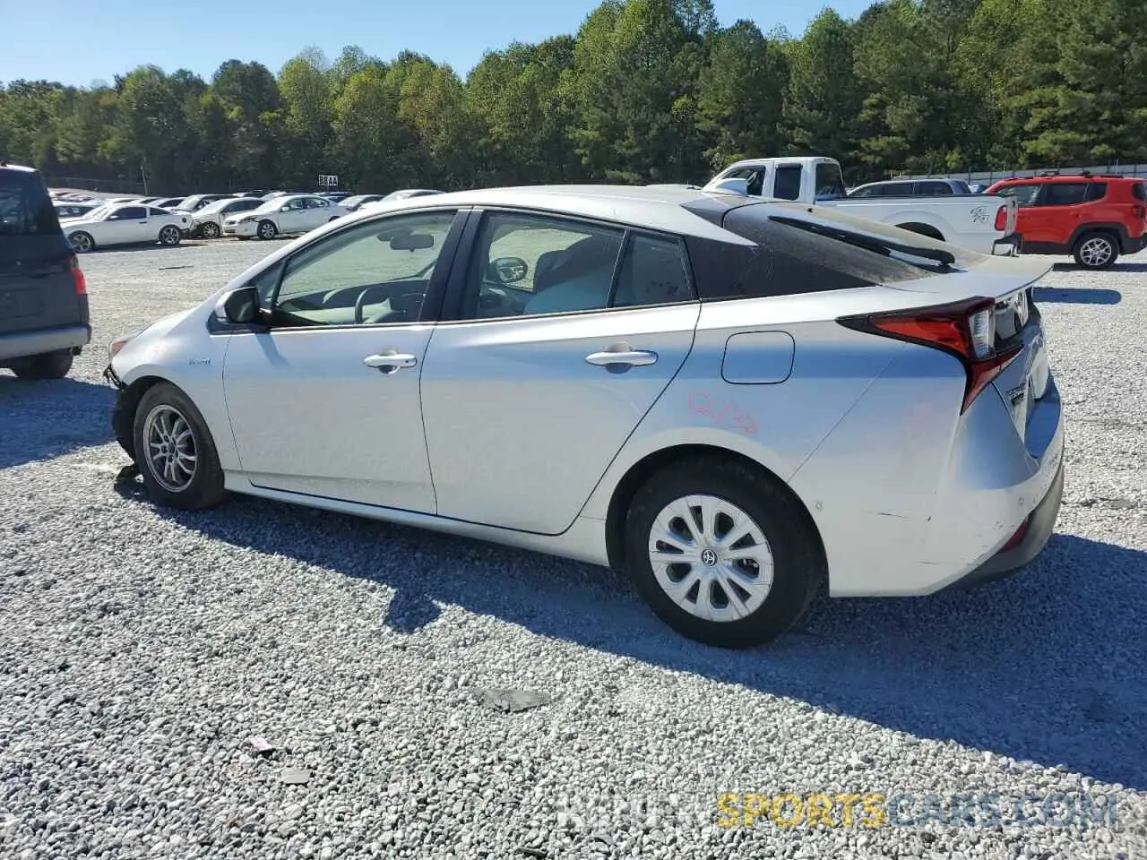 2 fotografías del automóvil dañado JTDKARFU0L3122302 TOYOTA PRIUS 2020