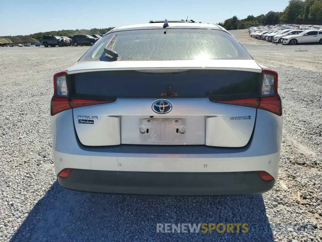6 fotografías del automóvil dañado JTDKARFU0L3122302 TOYOTA PRIUS 2020