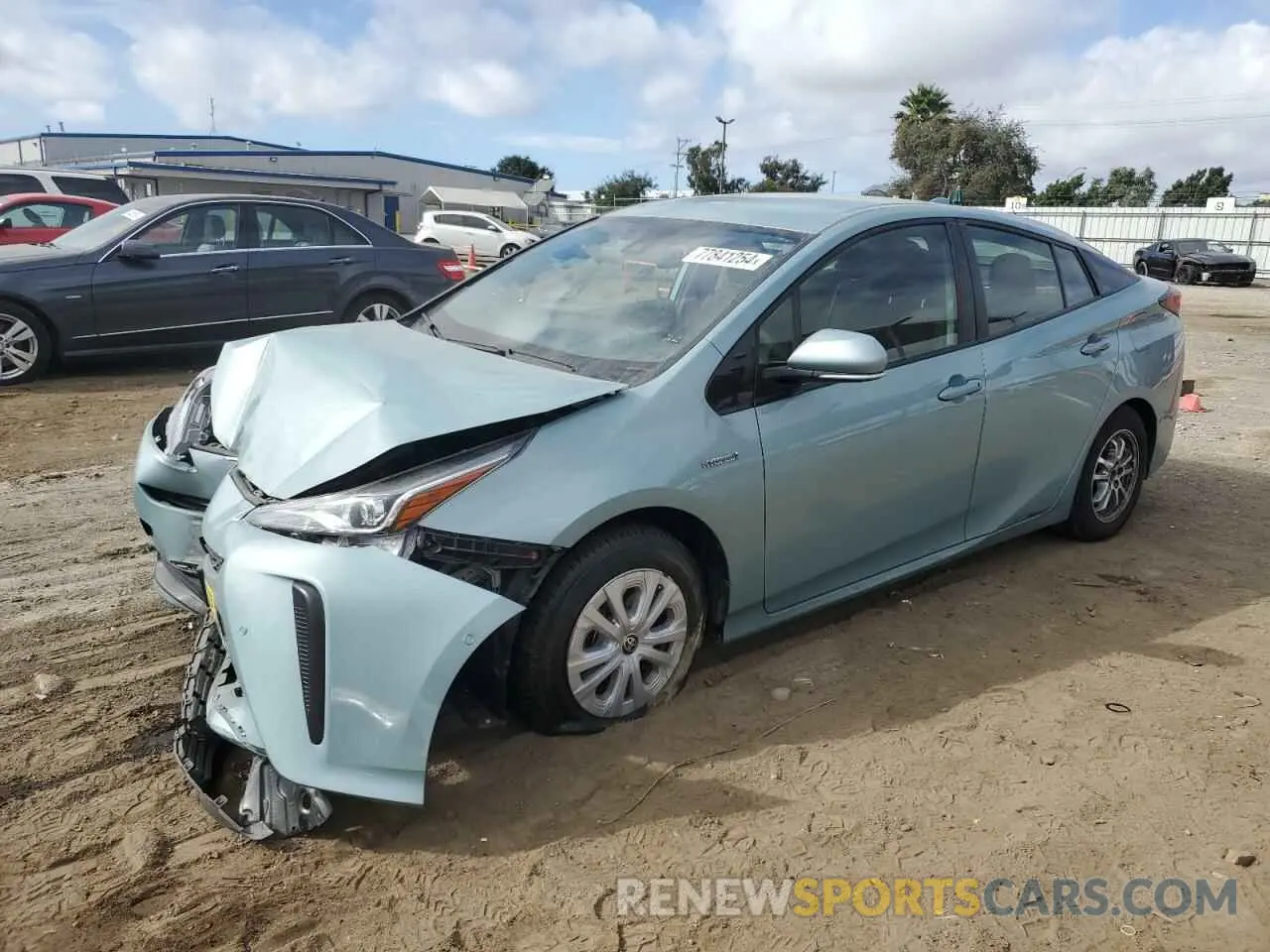 1 fotografías del automóvil dañado JTDKARFU1L3111180 TOYOTA PRIUS 2020