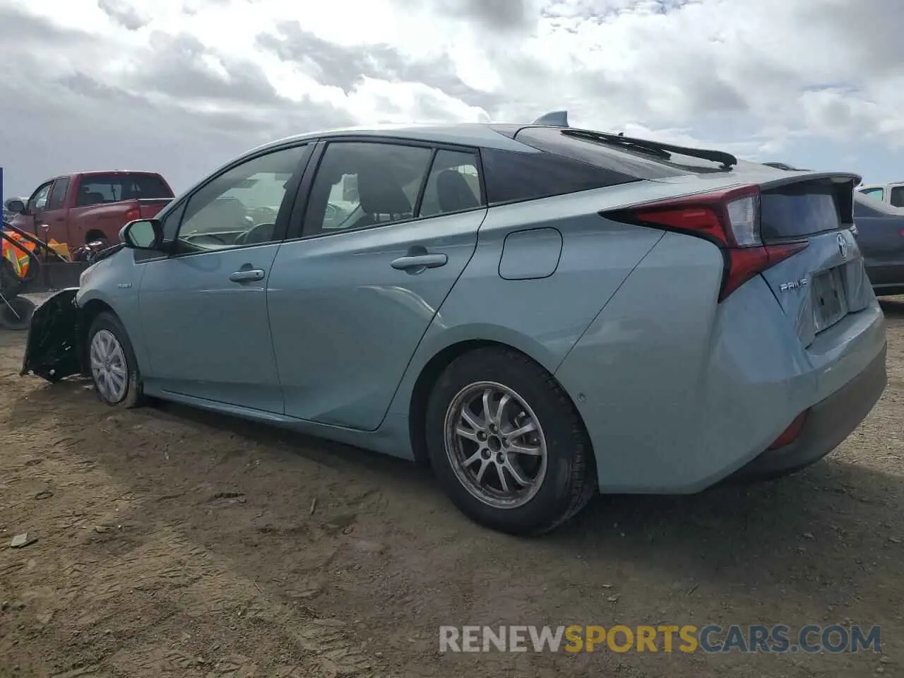 2 fotografías del automóvil dañado JTDKARFU1L3111180 TOYOTA PRIUS 2020