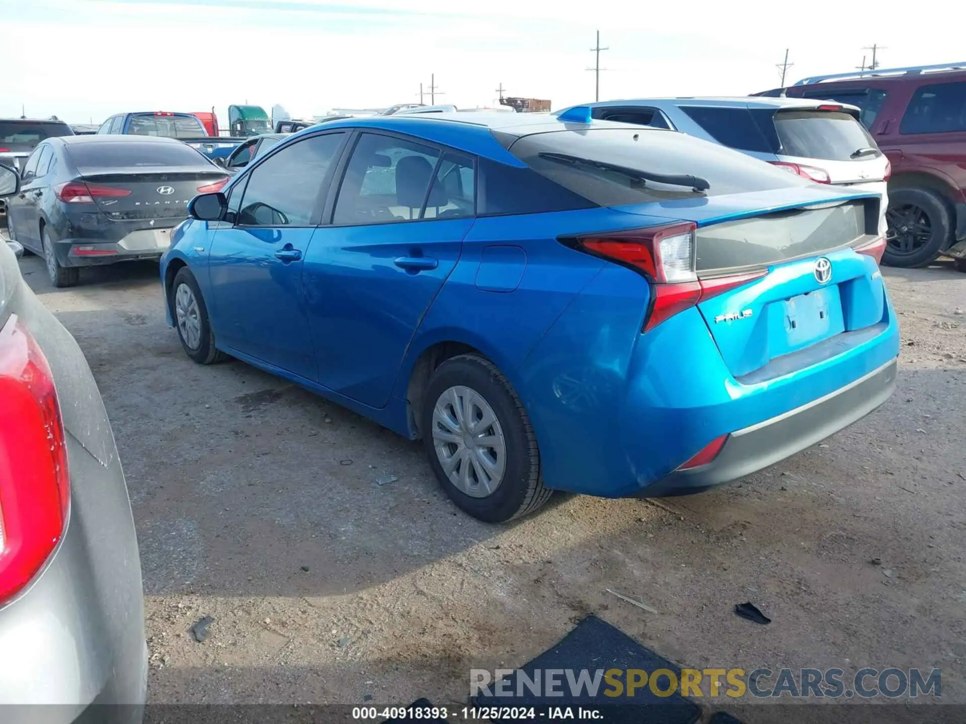 3 fotografías del automóvil dañado JTDKARFU1L3117738 TOYOTA PRIUS 2020