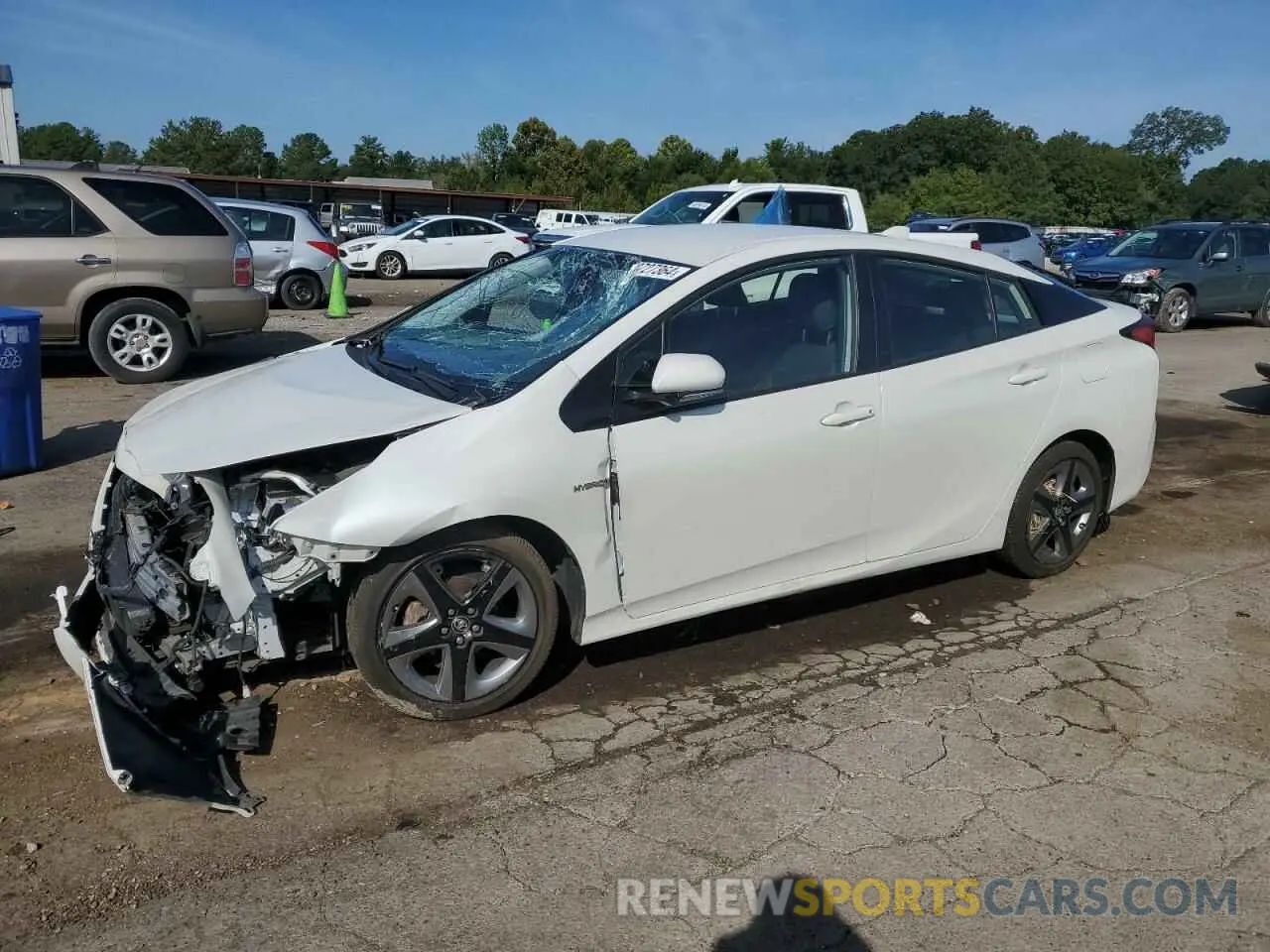 1 fotografías del automóvil dañado JTDKARFU1L3124687 TOYOTA PRIUS 2020