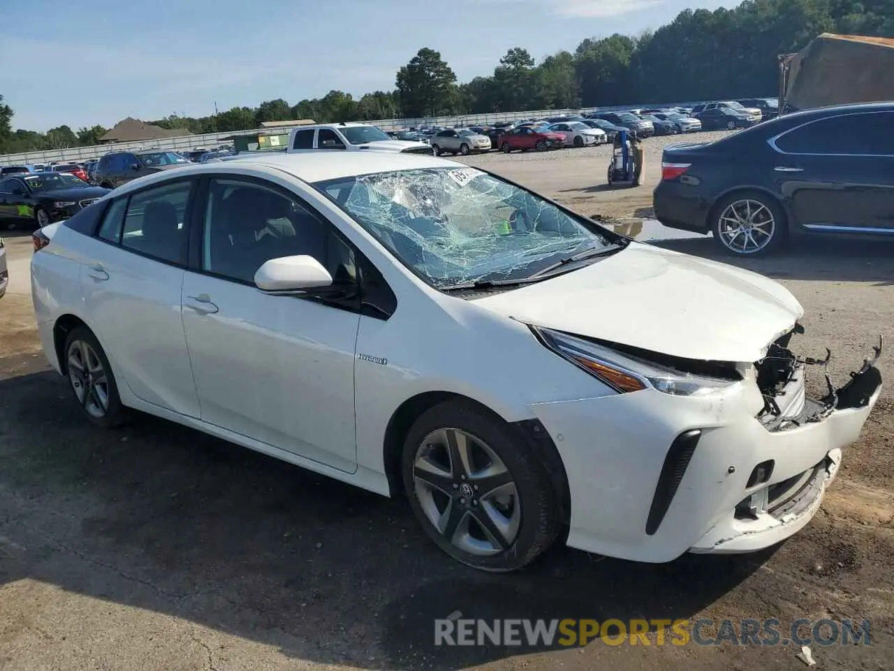 4 fotografías del automóvil dañado JTDKARFU1L3124687 TOYOTA PRIUS 2020