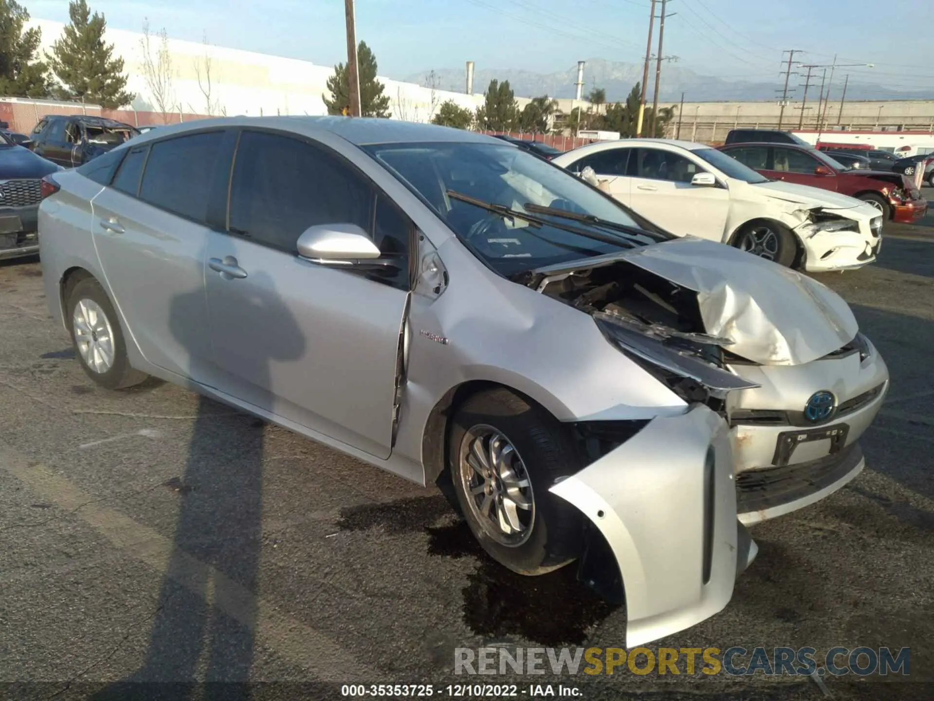 1 fotografías del automóvil dañado JTDKARFU2L3112483 TOYOTA PRIUS 2020