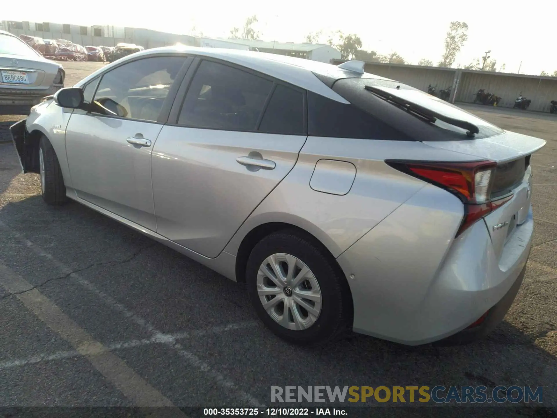 3 fotografías del automóvil dañado JTDKARFU2L3112483 TOYOTA PRIUS 2020