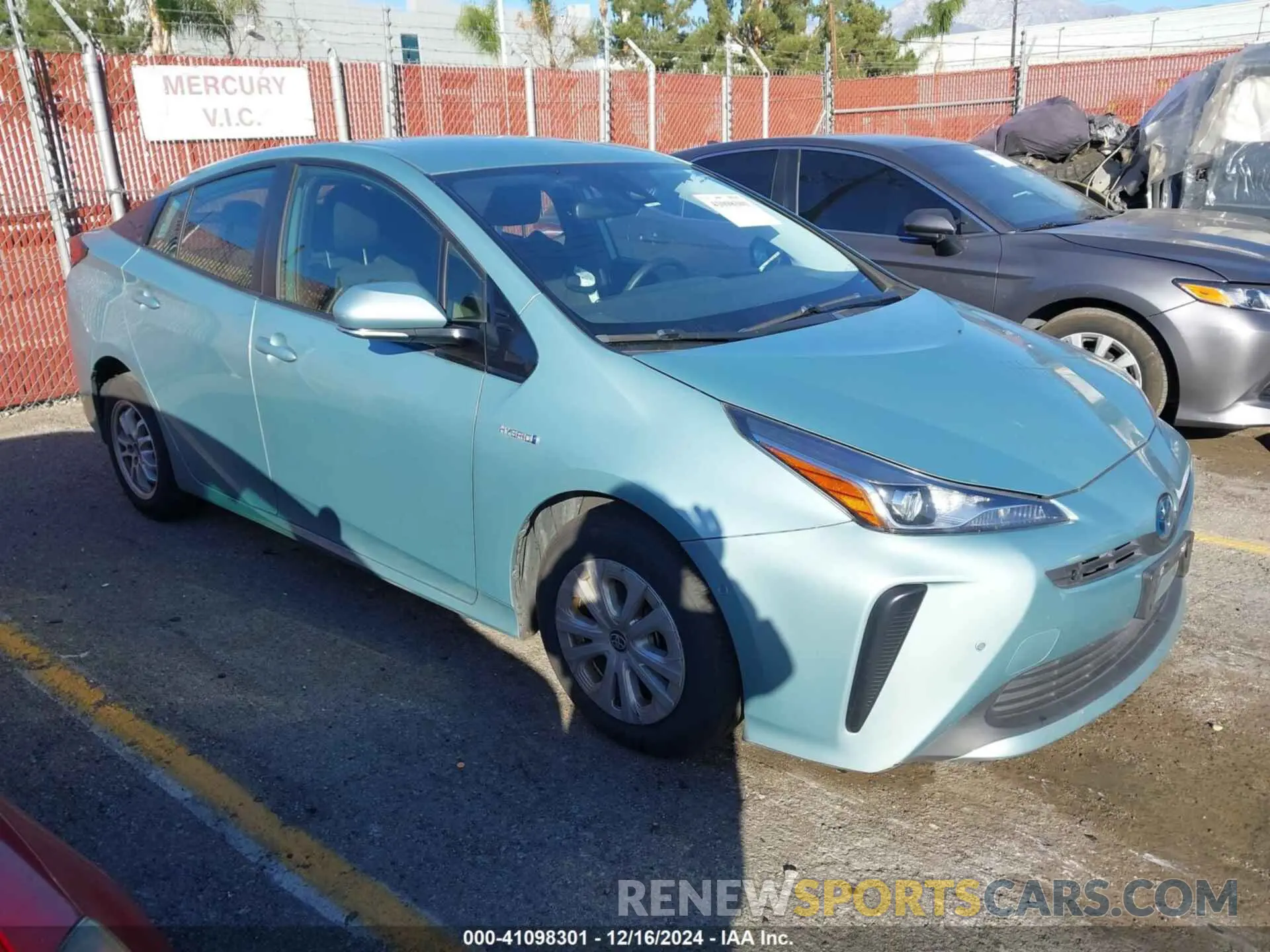 1 fotografías del automóvil dañado JTDKARFU2L3118302 TOYOTA PRIUS 2020