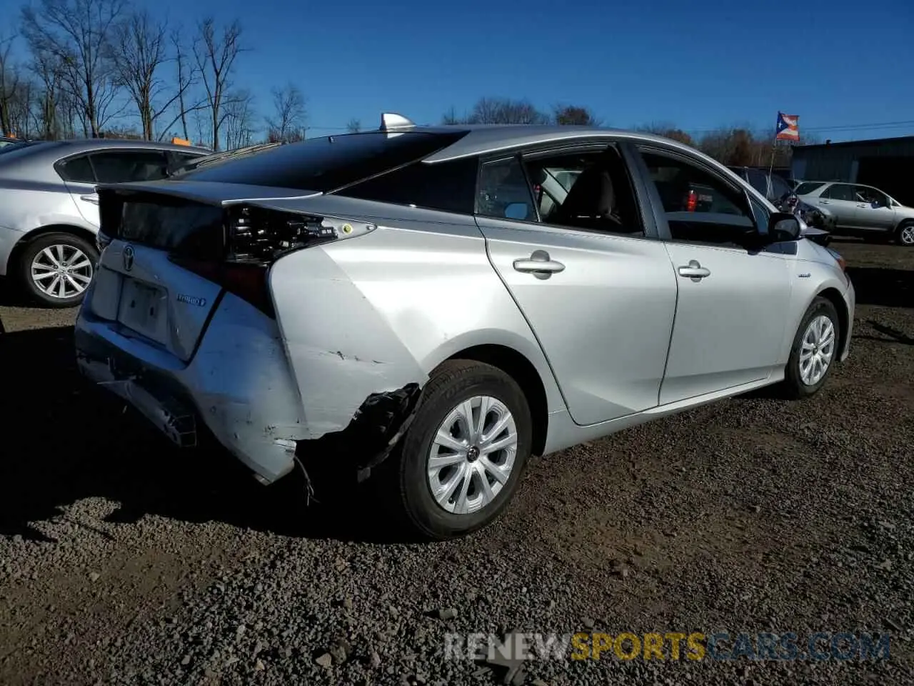 3 fotografías del automóvil dañado JTDKARFU2L3125508 TOYOTA PRIUS 2020