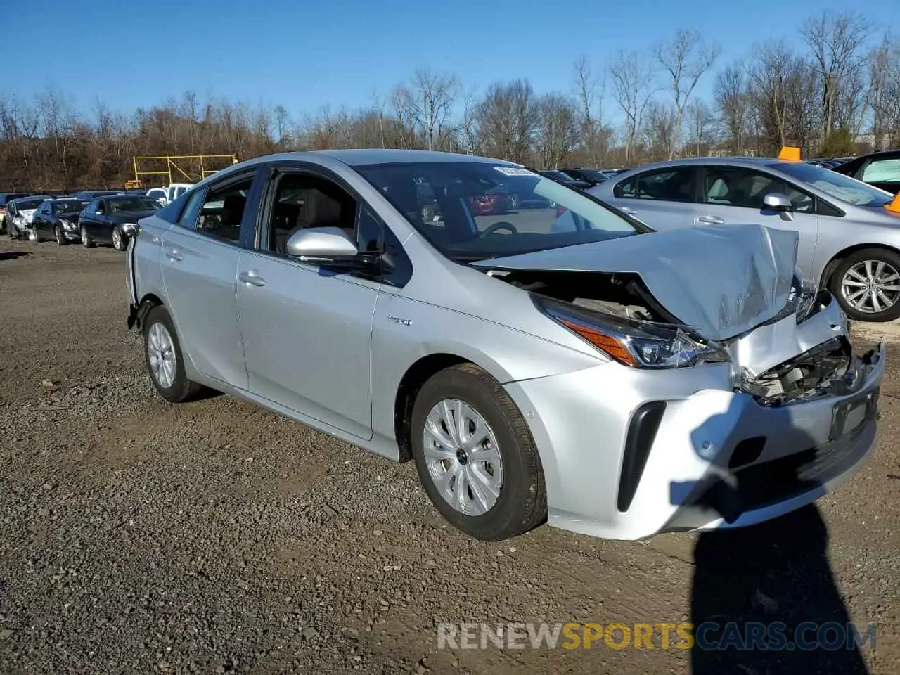 4 fotografías del automóvil dañado JTDKARFU2L3125508 TOYOTA PRIUS 2020
