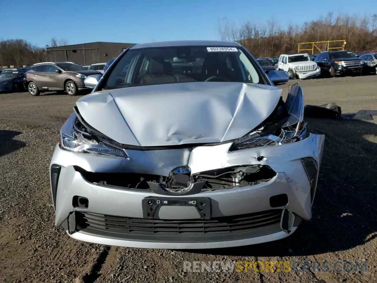5 fotografías del automóvil dañado JTDKARFU2L3125508 TOYOTA PRIUS 2020