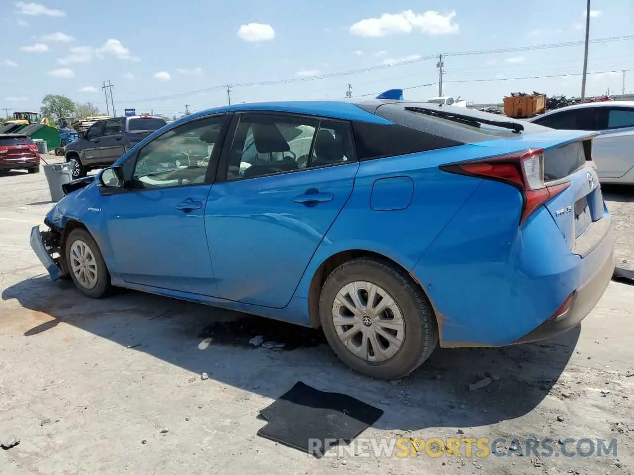 2 fotografías del automóvil dañado JTDKARFU3L3125646 TOYOTA PRIUS 2020