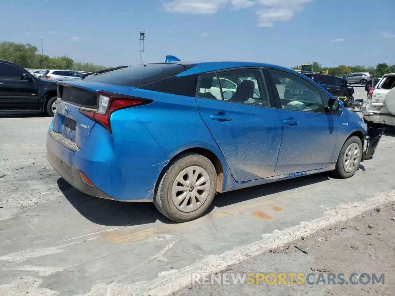 3 fotografías del automóvil dañado JTDKARFU3L3125646 TOYOTA PRIUS 2020