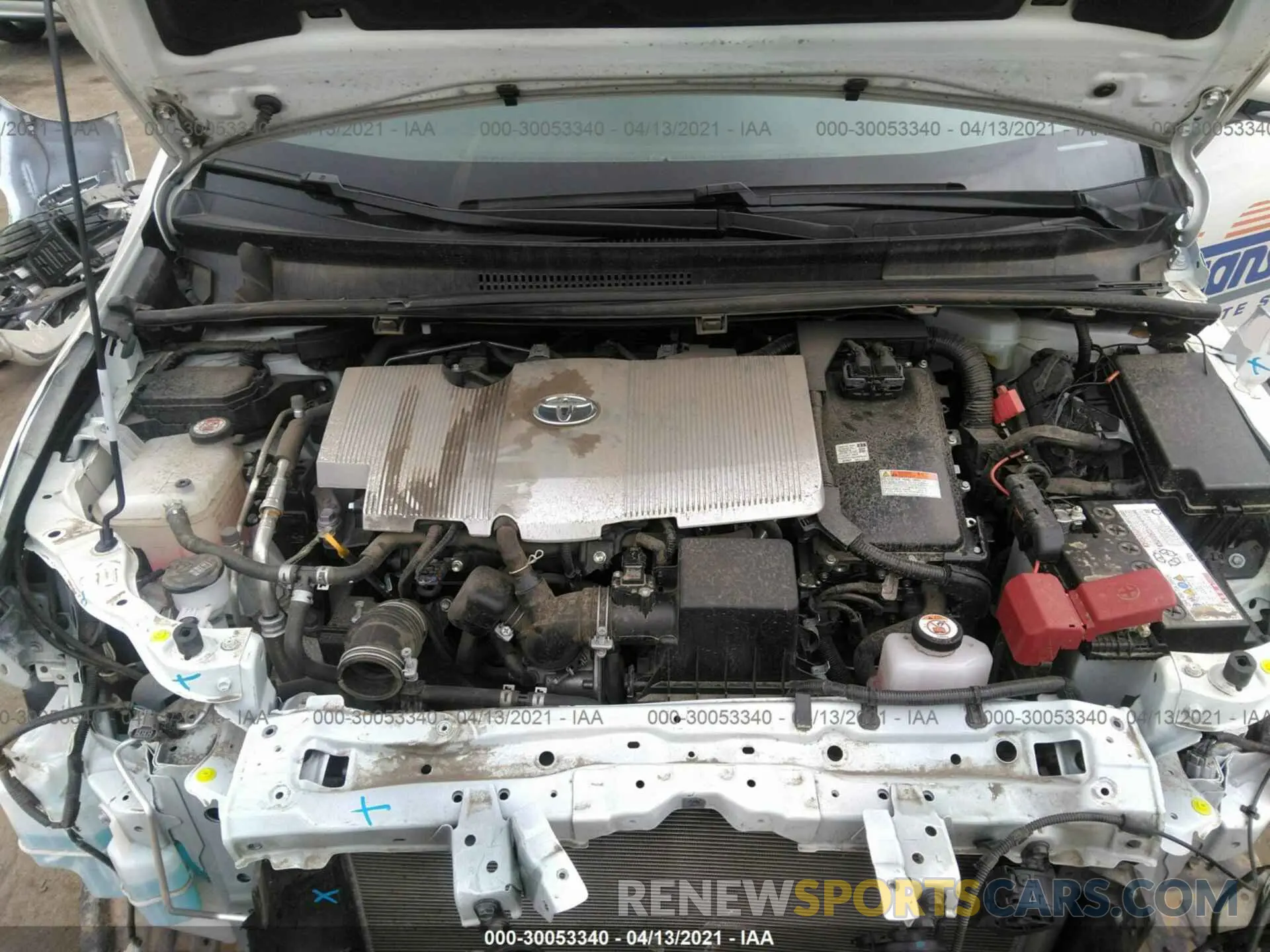 10 fotografías del automóvil dañado JTDKARFU4L3111349 TOYOTA PRIUS 2020
