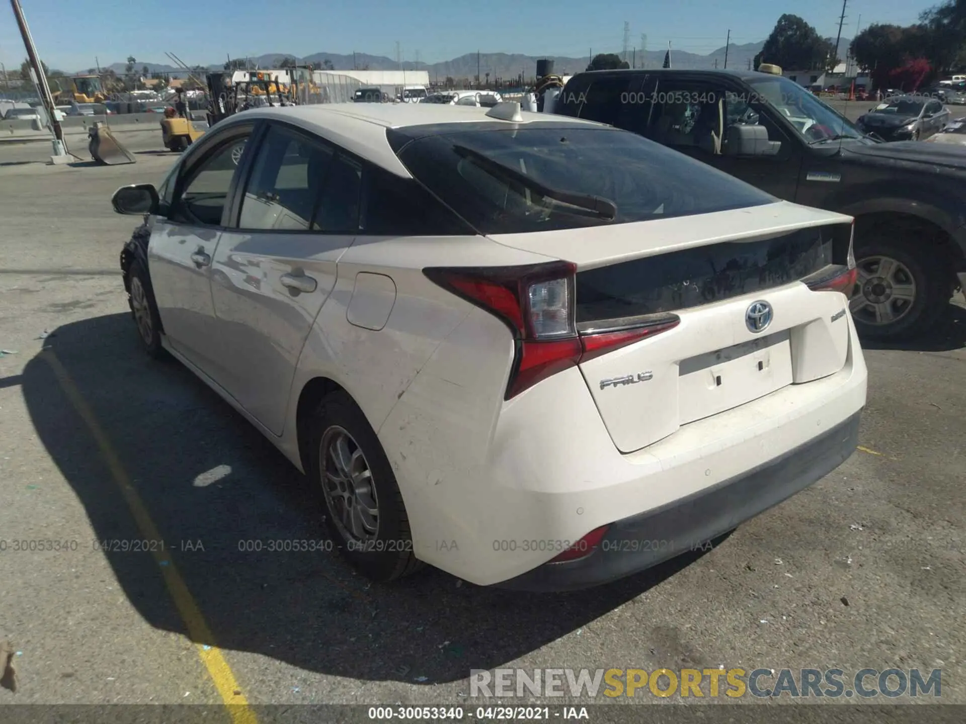 3 fotografías del automóvil dañado JTDKARFU4L3111349 TOYOTA PRIUS 2020