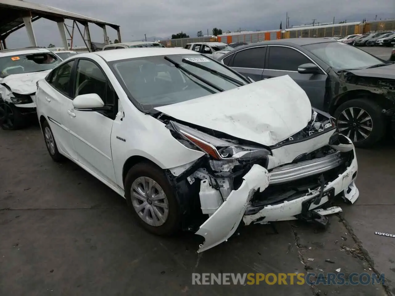 1 fotografías del automóvil dañado JTDKARFU4L3122514 TOYOTA PRIUS 2020
