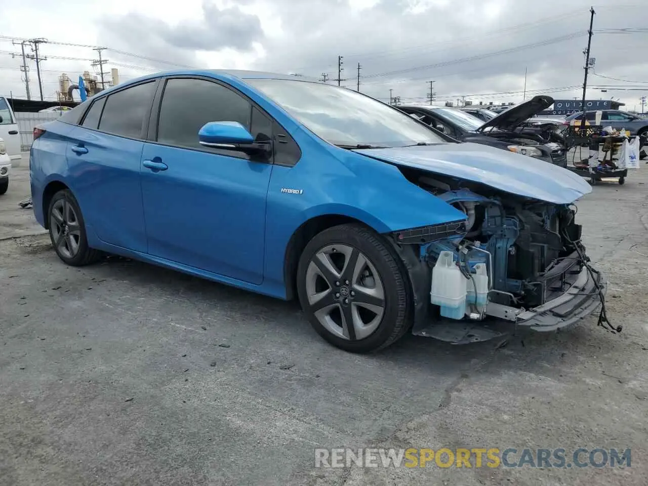 4 fotografías del automóvil dañado JTDKARFU5L3104913 TOYOTA PRIUS 2020