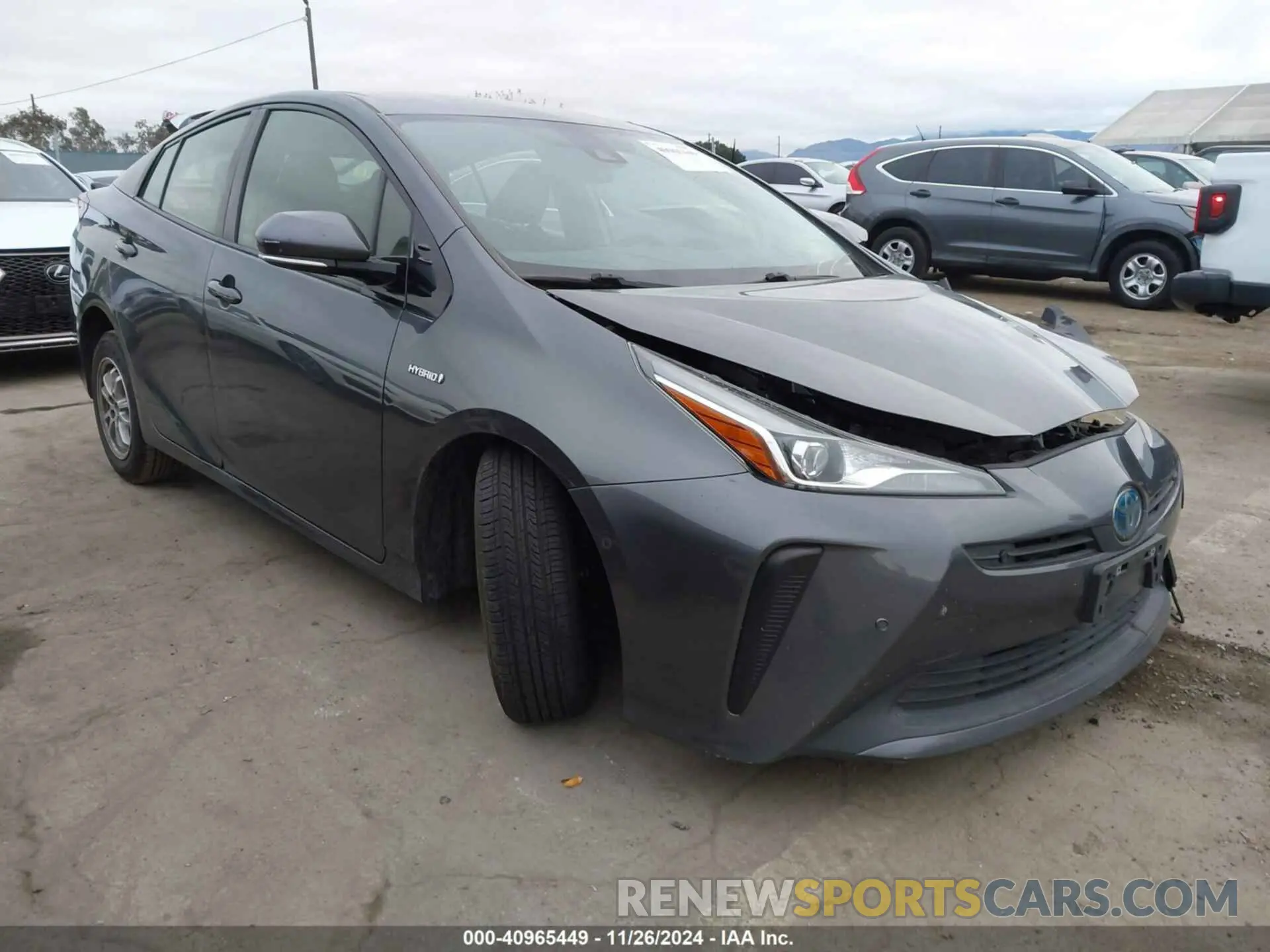 1 fotografías del automóvil dañado JTDKARFU5L3109237 TOYOTA PRIUS 2020