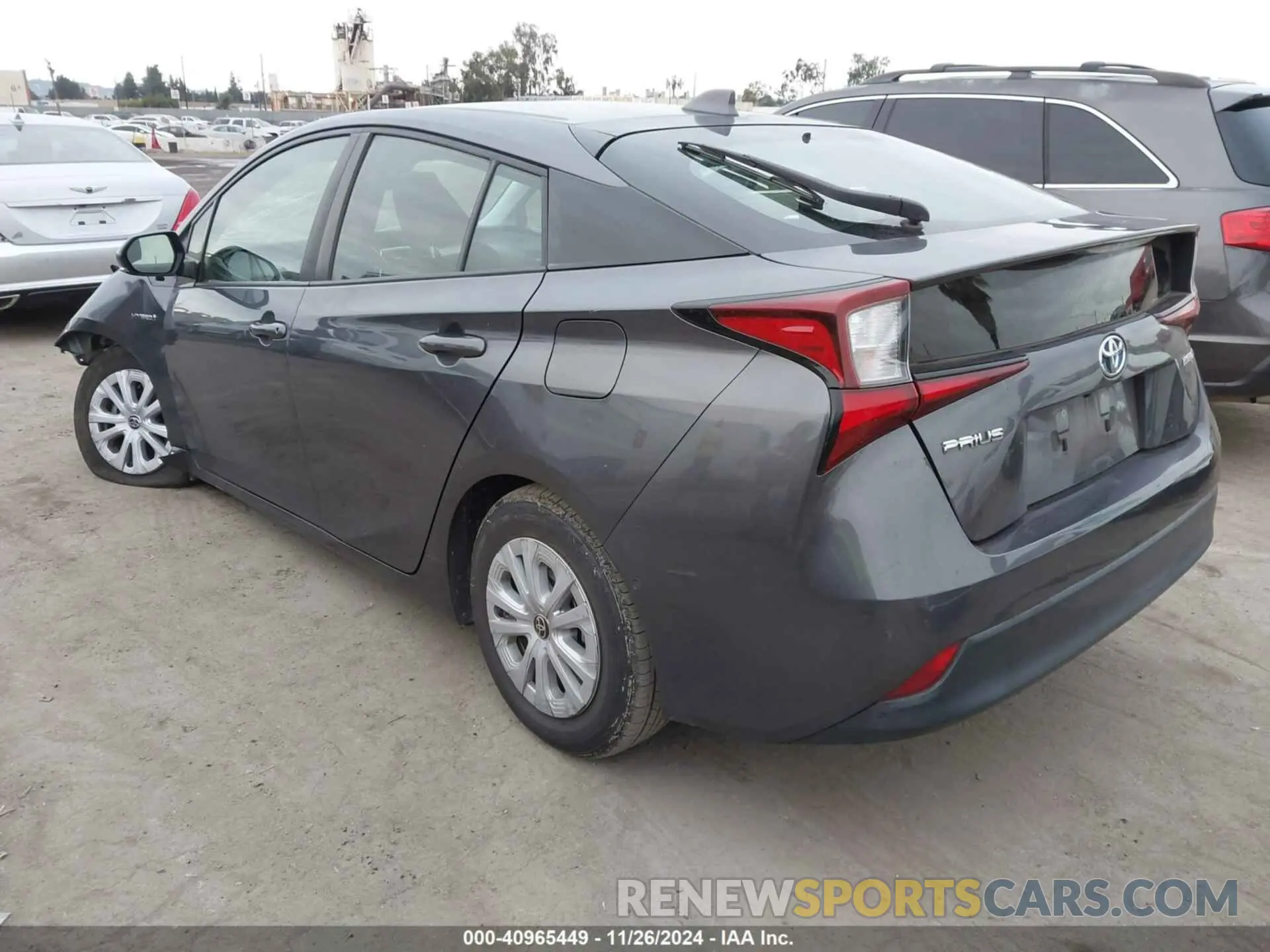 3 fotografías del automóvil dañado JTDKARFU5L3109237 TOYOTA PRIUS 2020